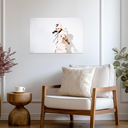 Coi Leray Pink Streetwear Style | Hip Hop Fashion Poster | Modern Rapper Wall Art - Music Poster