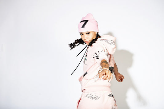 Coi Leray Pink Streetwear Style | Hip Hop Fashion Poster | Modern Rapper Wall Art - Music Poster