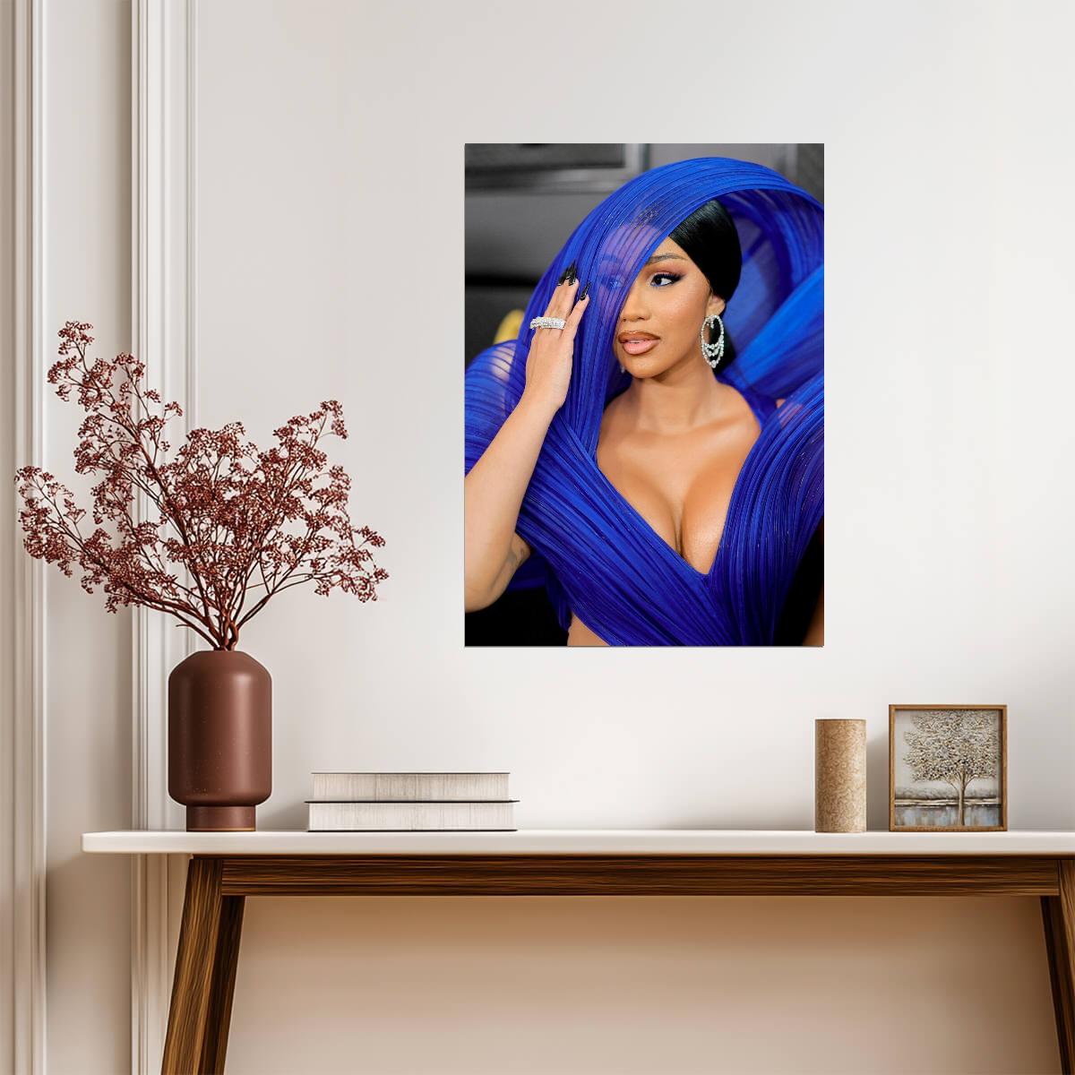 Cardi B | Colorful Portrait | Pop Culture Poster - Music Poster