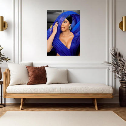 Cardi B | Colorful Portrait | Pop Culture Poster - Music Poster