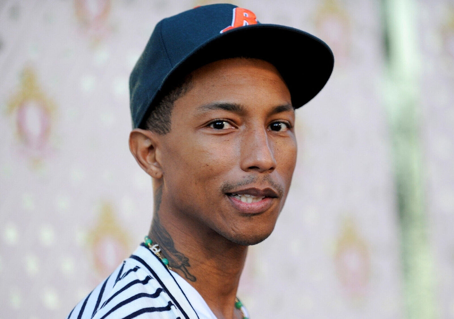Pharrell Williams Portrait | Striped Shirt Photoshoot Poster | Music Star Wall Art - Music Poster