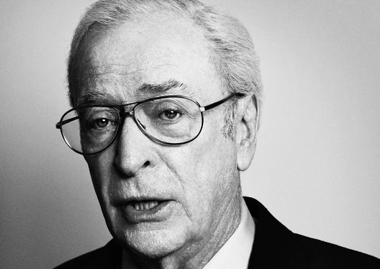Michael Caine Black and White Portrait | Glasses Close Up | Celebrity Legend Poster - Celebrities Poster