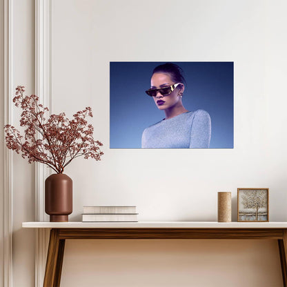 Rihanna Dior Sunglasses Photoshoot | Celebrity Fashion Poster | Music Star Wall Art - Music Poster