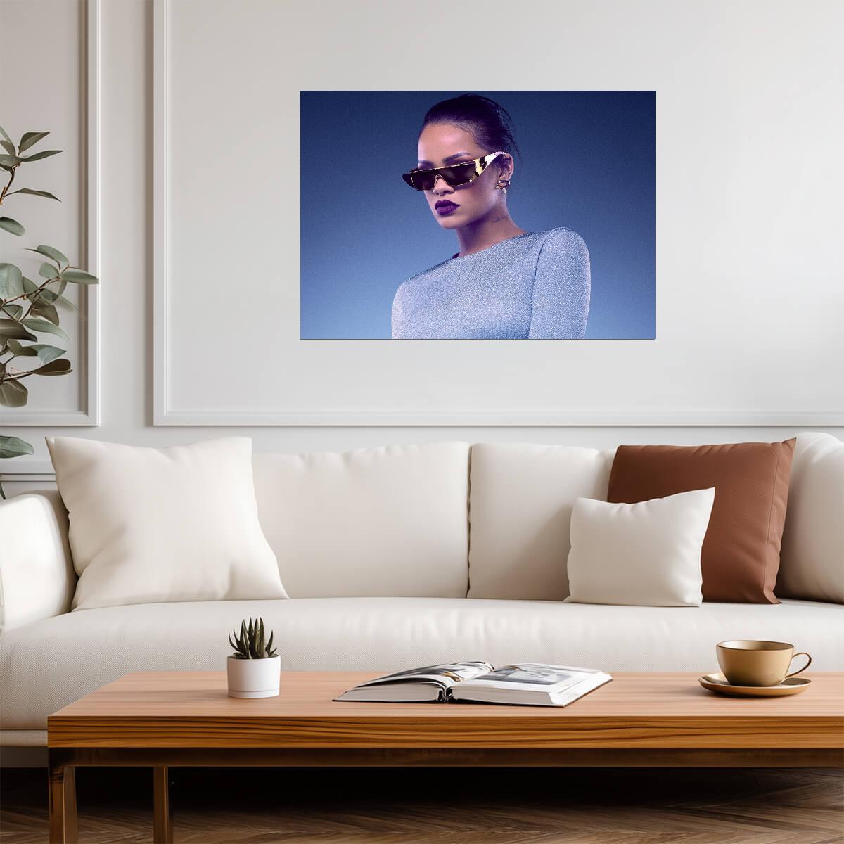 Rihanna Dior Sunglasses Photoshoot | Celebrity Fashion Poster | Music Star Wall Art - Music Poster