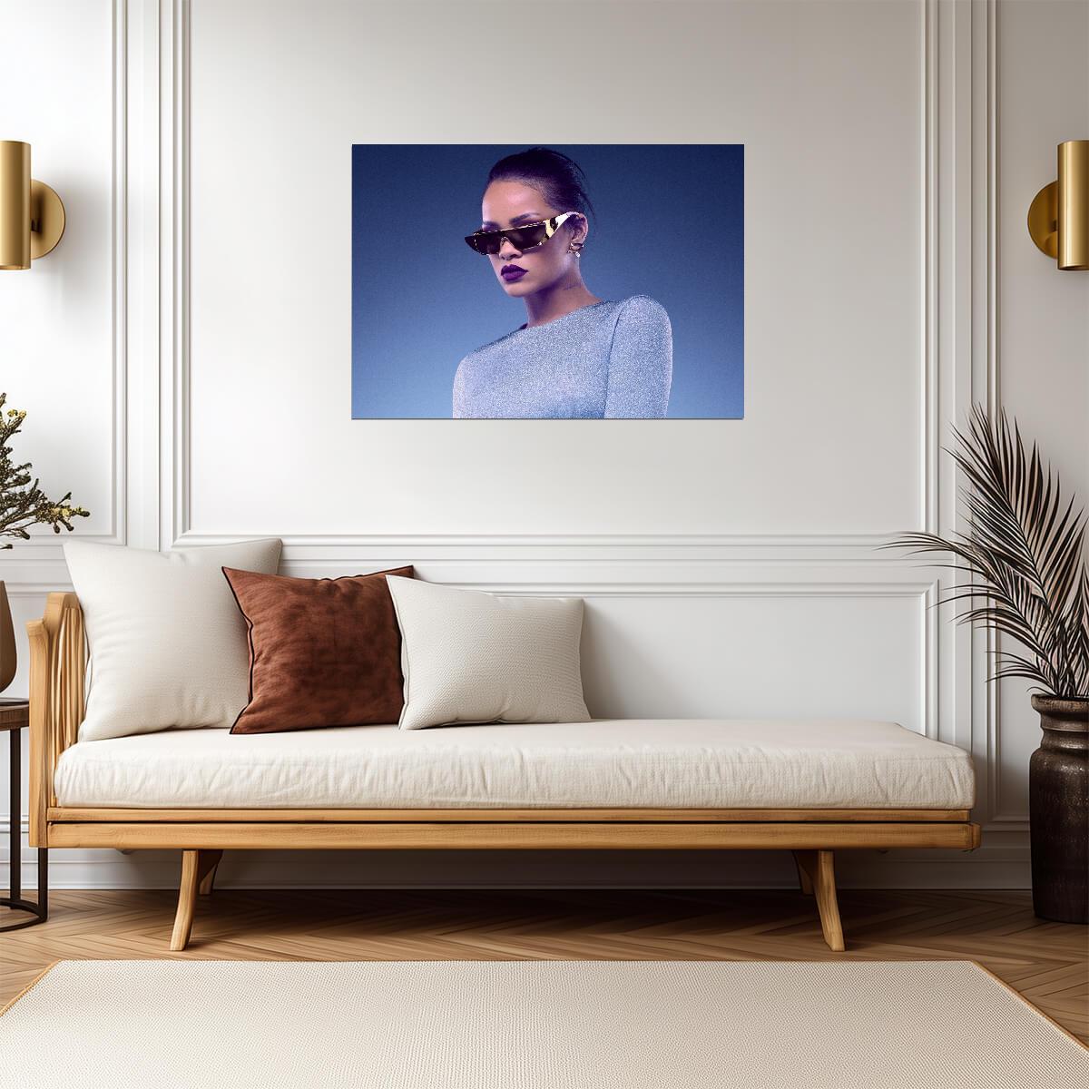 Rihanna Dior Sunglasses Photoshoot | Celebrity Fashion Poster | Music Star Wall Art - Music Poster
