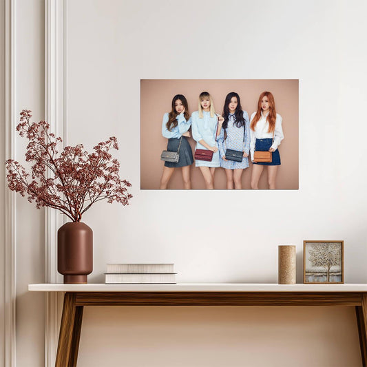 Blackpink Group Photoshoot | K-Pop Girl Group Poster | Jennie Lisa Jisoo Rosé Wall Art - Music Poster