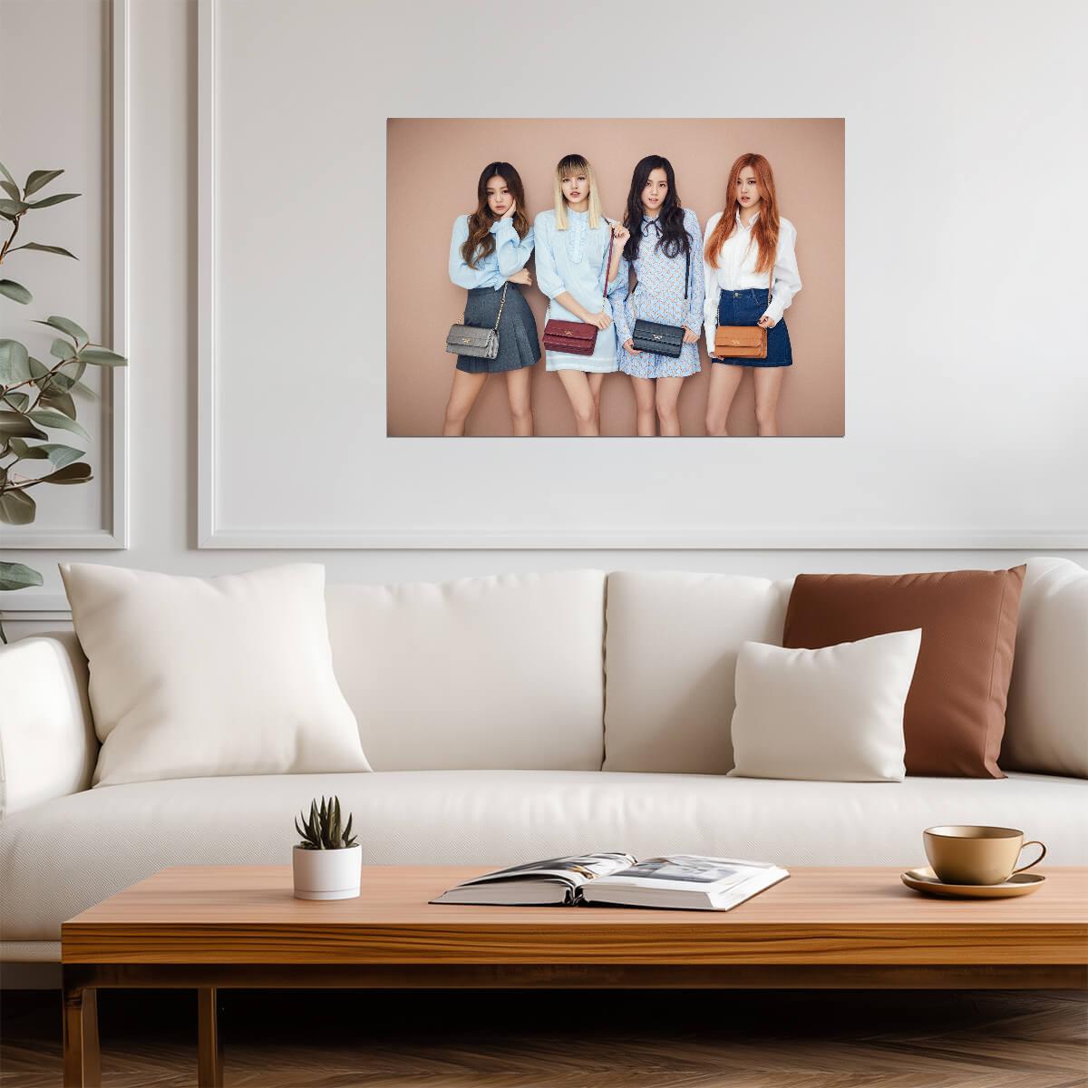 Blackpink Group Photoshoot | K-Pop Girl Group Poster | Jennie Lisa Jisoo Rosé Wall Art - Music Poster