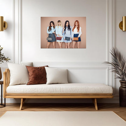 Blackpink Group Photoshoot | K-Pop Girl Group Poster | Jennie Lisa Jisoo Rosé Wall Art - Music Poster