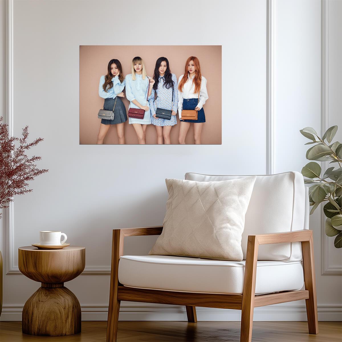 Blackpink Group Photoshoot | K-Pop Girl Group Poster | Jennie Lisa Jisoo Rosé Wall Art - Music Poster