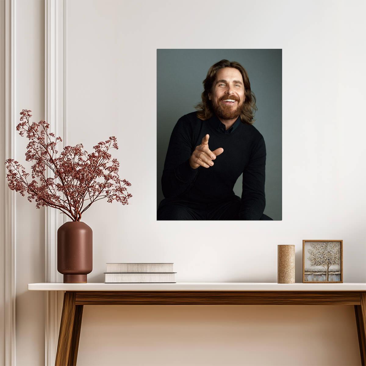 Christian Bale Portrait Photo | Actor Poster | Celebrity Wall Art - Celebrities Poster