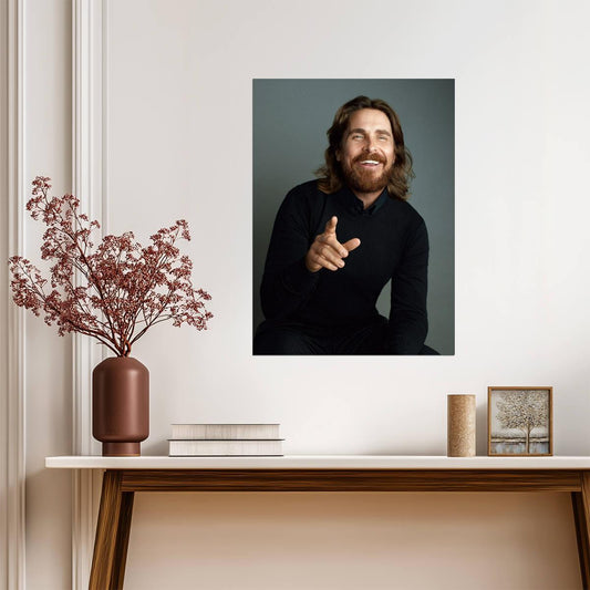 Christian Bale Portrait Photo | Actor Poster | Celebrity Wall Art - Celebrities Poster