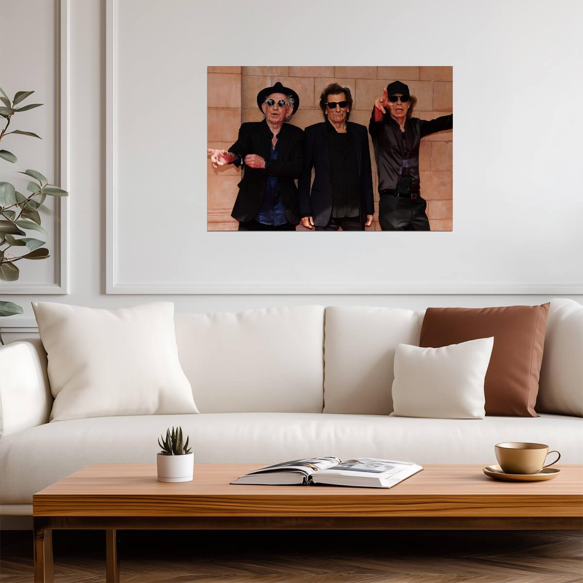The Rolling Stones Group Portrait | Mick Jagger Keith Richards Ronnie Wood | Rock Band Poster - Music Poster