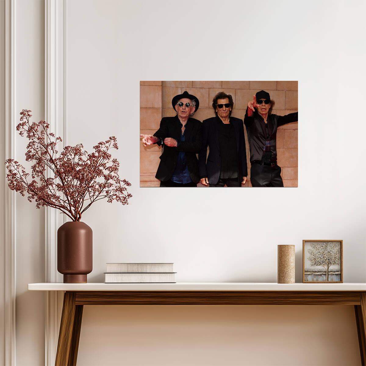 The Rolling Stones Group Portrait | Mick Jagger Keith Richards Ronnie Wood | Rock Band Poster - Music Poster
