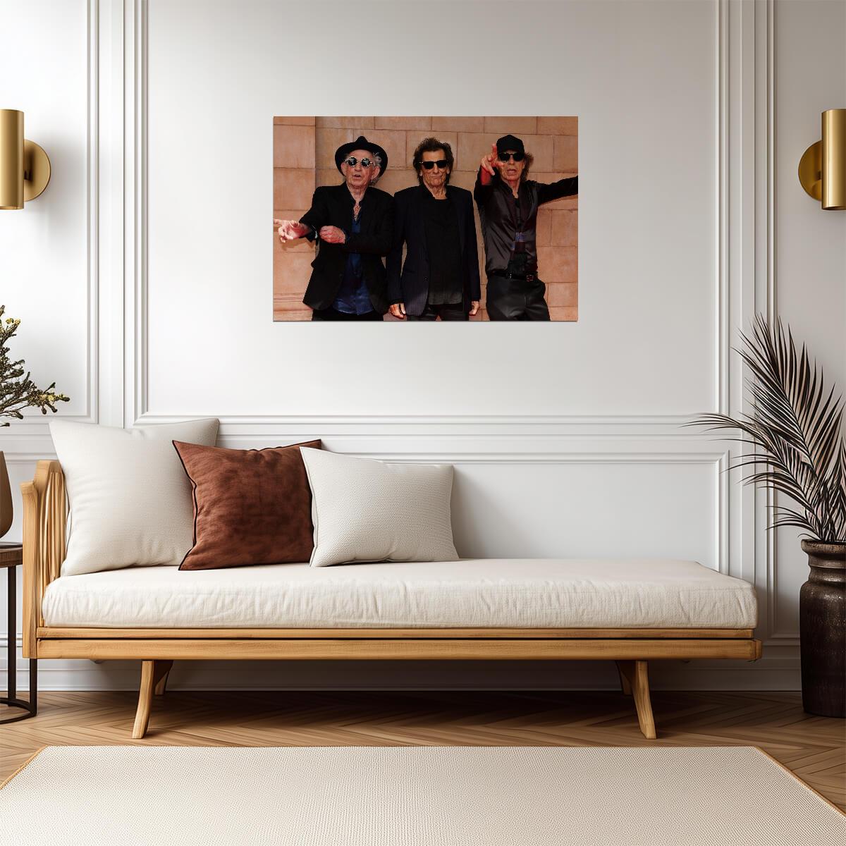The Rolling Stones Group Portrait | Mick Jagger Keith Richards Ronnie Wood | Rock Band Poster - Music Poster