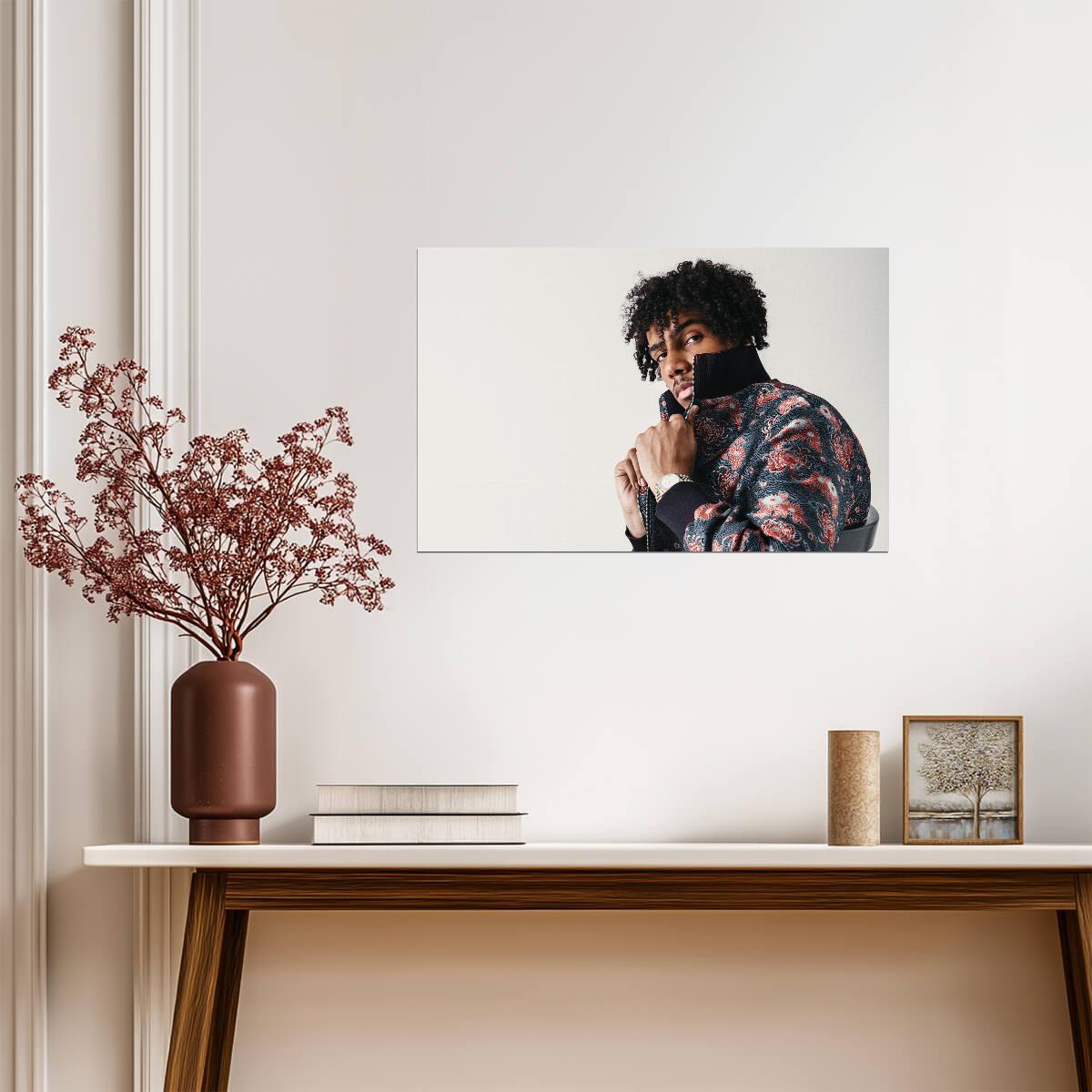 AJ Tracey Portrait | British Rapper Poster | UK Grime Music Wall Art - Music Poster