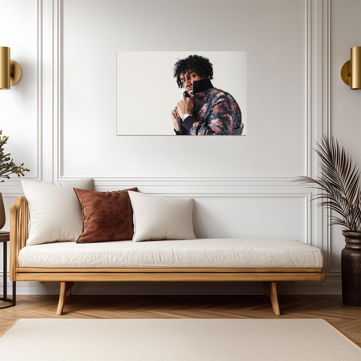 AJ Tracey Portrait | British Rapper Poster | UK Grime Music Wall Art - Music Poster
