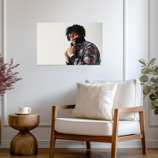 AJ Tracey Portrait | British Rapper Poster | UK Grime Music Wall Art - Music Poster