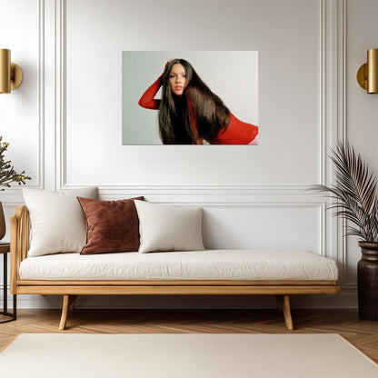 Olivia Rodrigo Red Bodysuit | Studio Portrait Photography | Pop Star Wall Art Poster - Music Poster