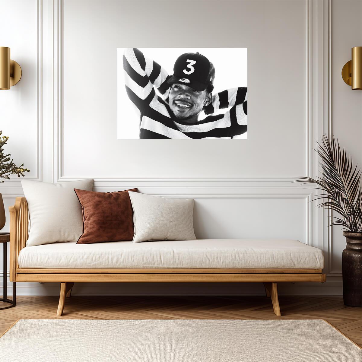 Chance The Rapper | Black and White Art | Music Poster - Music Poster