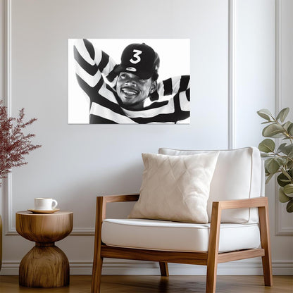 Chance The Rapper | Black and White Art | Music Poster - Music Poster