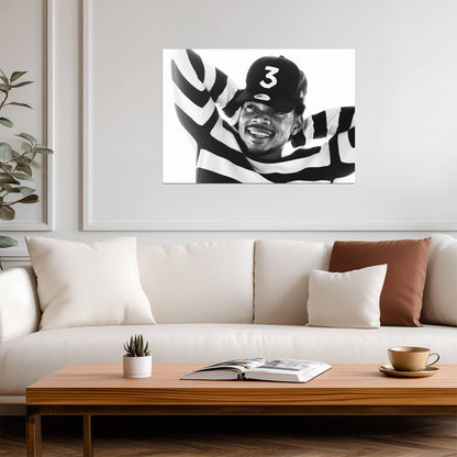 Chance The Rapper | Black and White Art | Music Poster - Music Poster