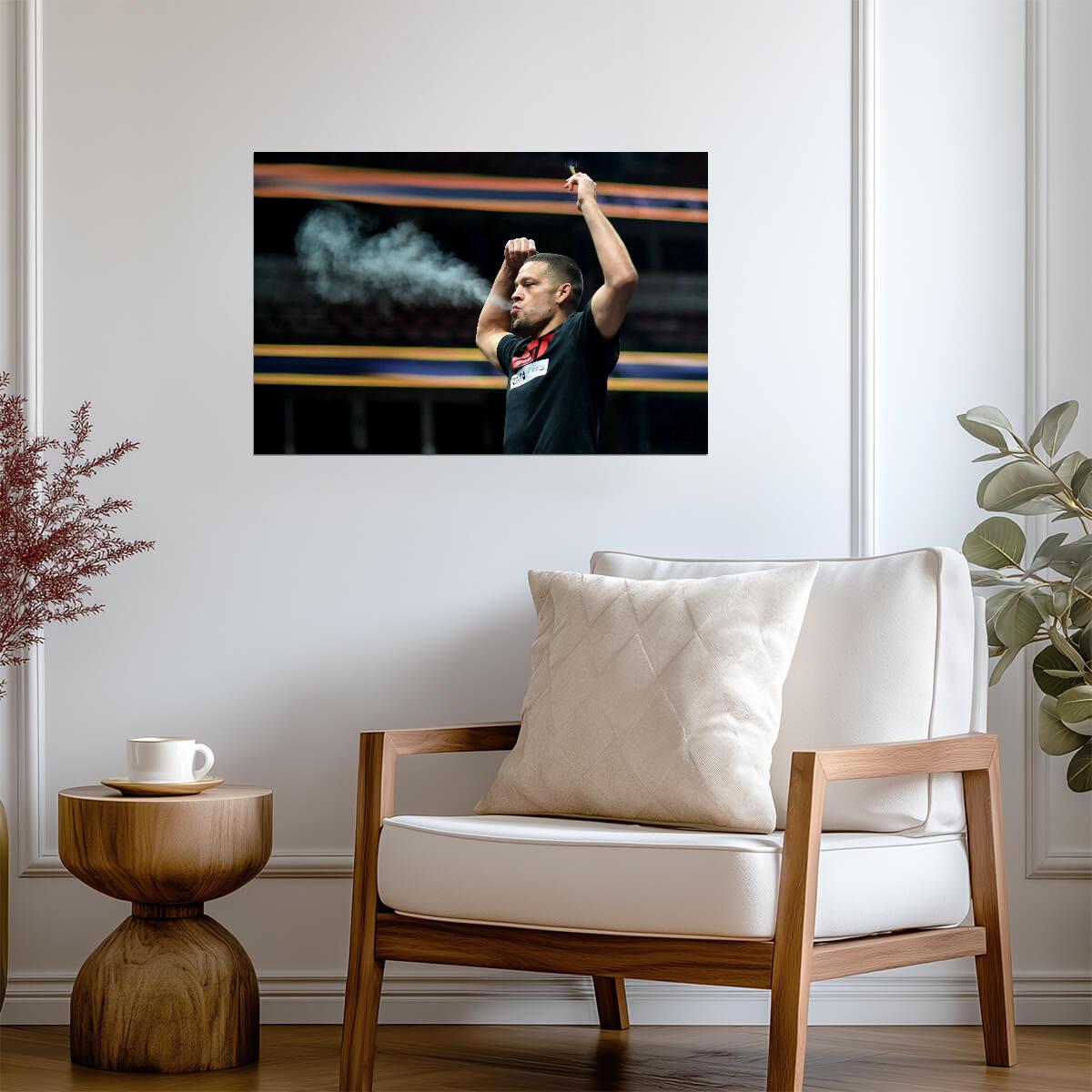 Nate Diaz UFC Post Fight | MMA Fighter Poster | Combat Sports Wall Art - Sports Poster
