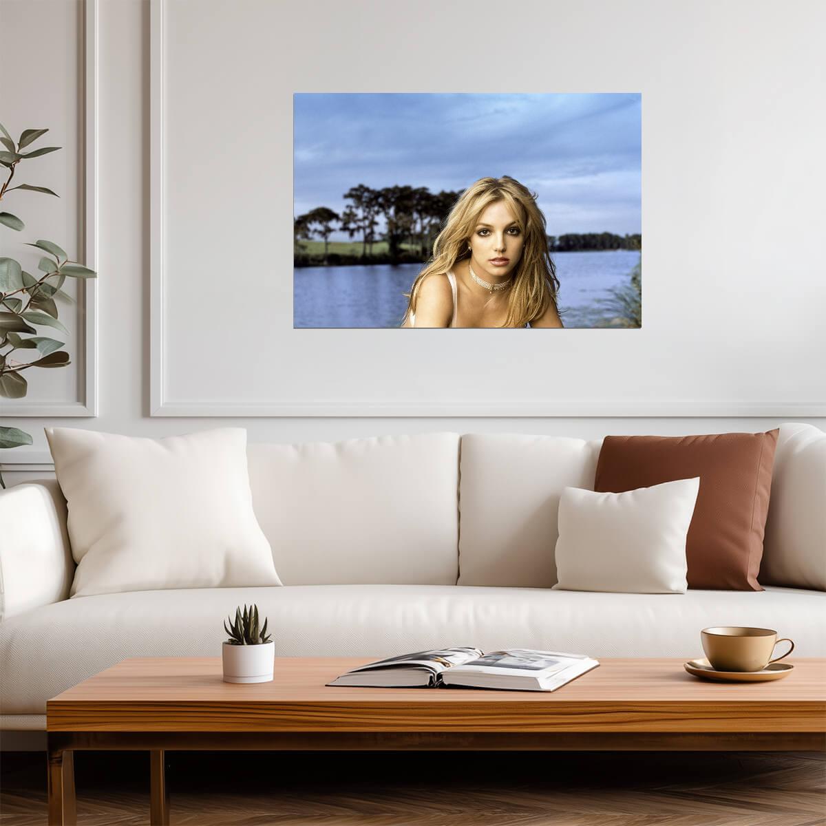 Britney Spears 90s Pop Star Portrait | Vintage Music Poster | Y2K Pop Culture Art - Music Poster