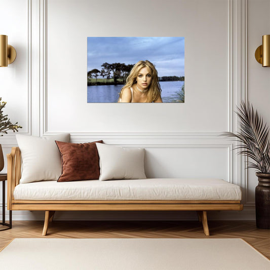 Britney Spears 90s Pop Star Portrait | Vintage Music Poster | Y2K Pop Culture Art - Music Poster