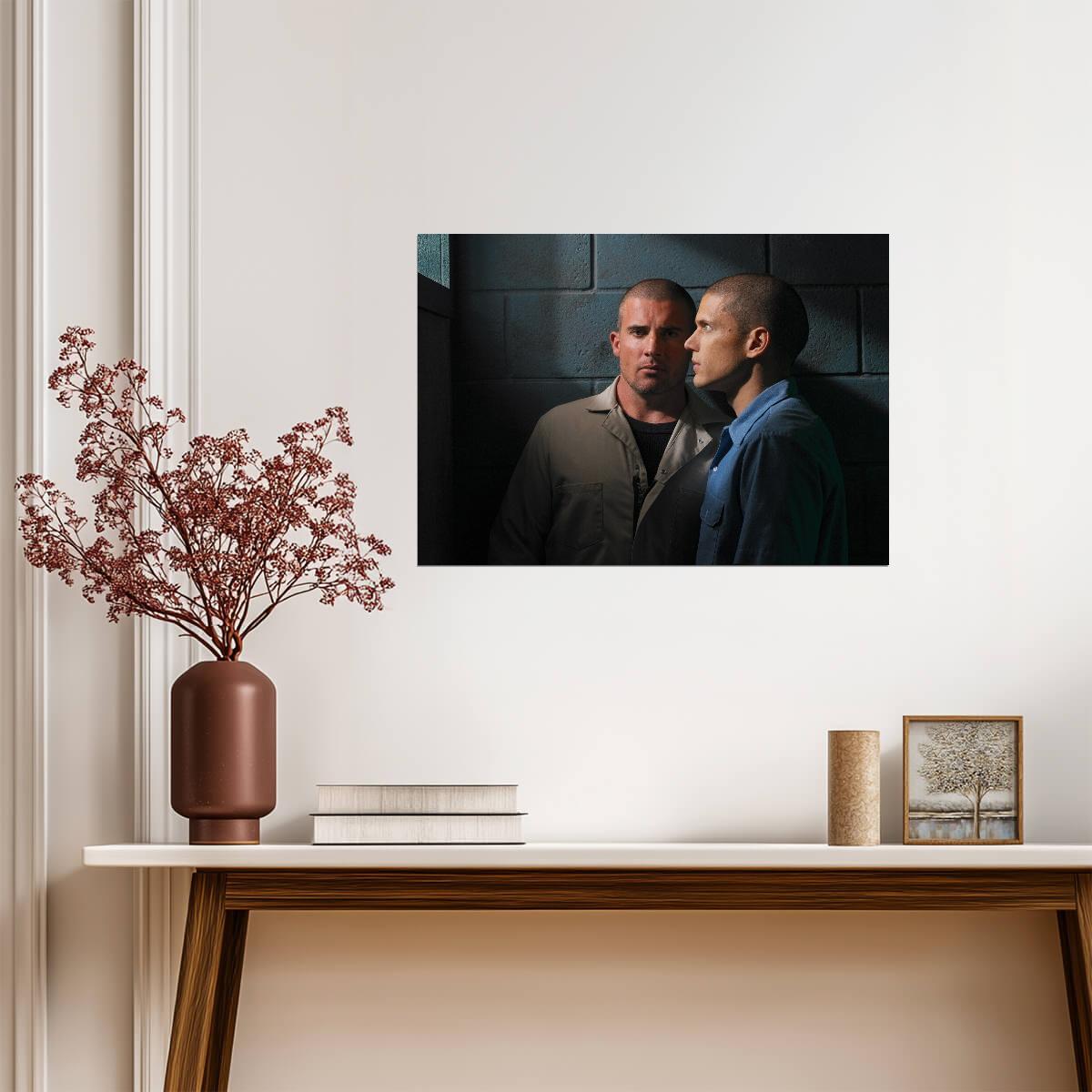 Prison Break Michael Scofield & Lincoln Burrows | Brothers Portrait | Crime TV Show Poster - Movies & TV Poster