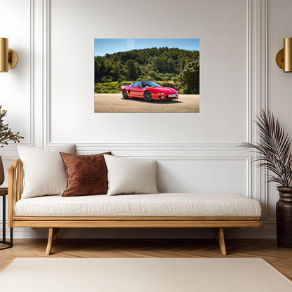 Honda NSX 1st Gen (NA1) | Classic JDM Supercar Poster | Red 90s Sports Car - Cars Poster