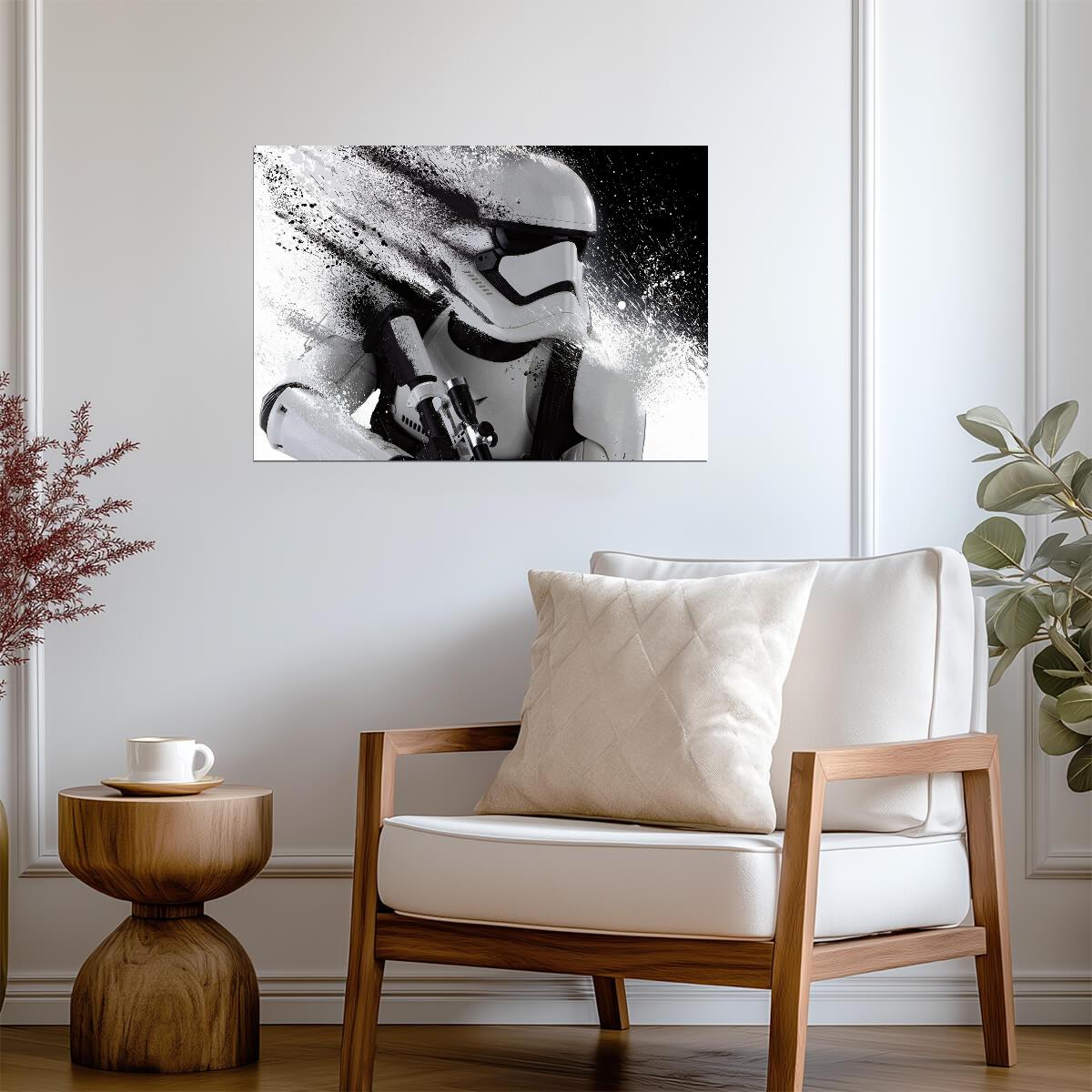 Star Wars First Order Stormtrooper | Splatter Art Illustration | Sci-Fi Movie Poster - Movies & TV Poster