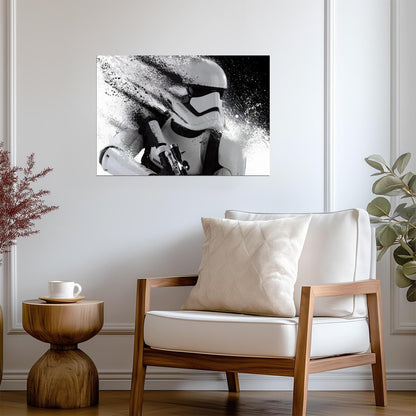 Star Wars First Order Stormtrooper | Splatter Art Illustration | Sci-Fi Movie Poster - Movies & TV Poster