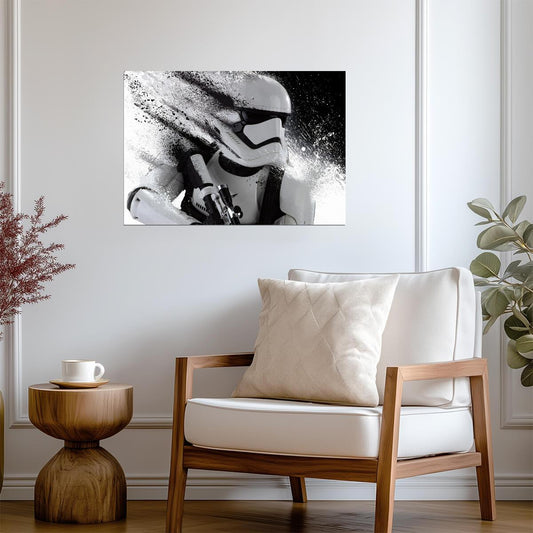 Star Wars First Order Stormtrooper | Splatter Art Illustration | Sci-Fi Movie Poster - Movies & TV Poster