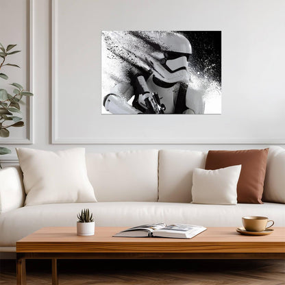 Star Wars First Order Stormtrooper | Splatter Art Illustration | Sci-Fi Movie Poster - Movies & TV Poster