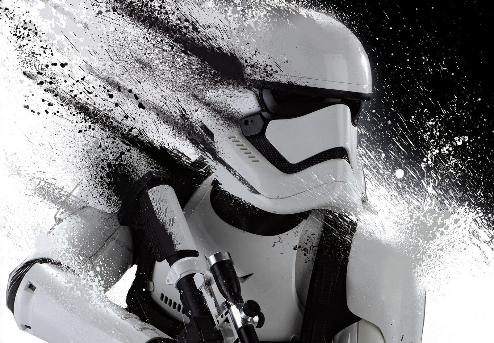 Star Wars First Order Stormtrooper | Splatter Art Illustration | Sci-Fi Movie Poster - Movies & TV Poster