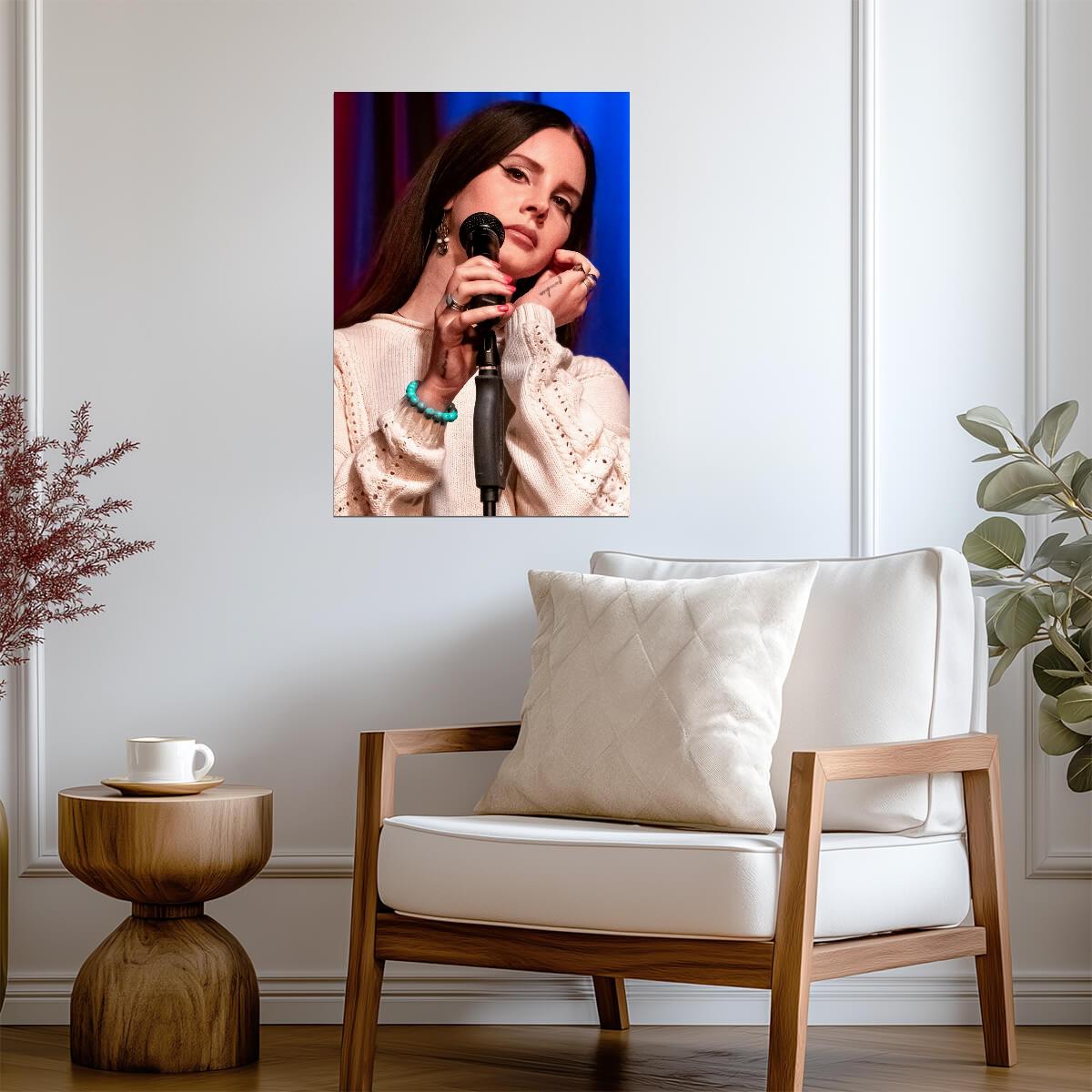 Lana Del Rey Singing Live | Concert Performance Poster | Music Star Wall Art - Music Poster