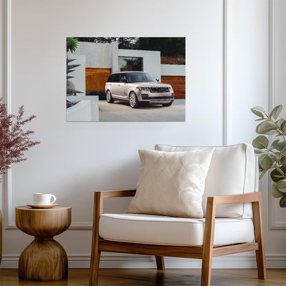 Land Rover Range Rover SVAutobiography | Long Wheelbase Luxury SUV | Modern Villa Photography Poster - Cars Poster