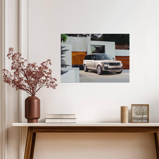 Land Rover Range Rover SVAutobiography | Long Wheelbase Luxury SUV | Modern Villa Photography Poster - Cars Poster