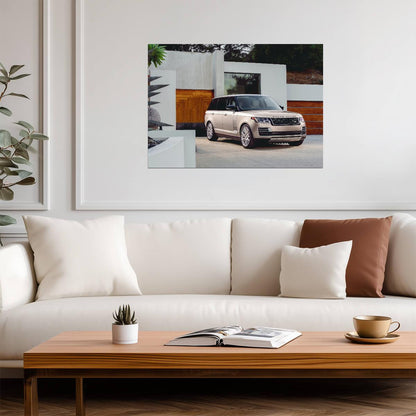 Land Rover Range Rover SVAutobiography | Long Wheelbase Luxury SUV | Modern Villa Photography Poster - Cars Poster