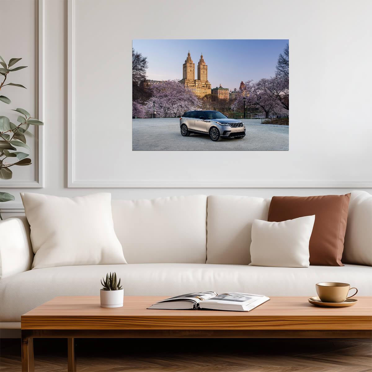 Land Rover Range Rover Velar | Luxury SUV Poster | New York City Central Park Spring - Cars Poster