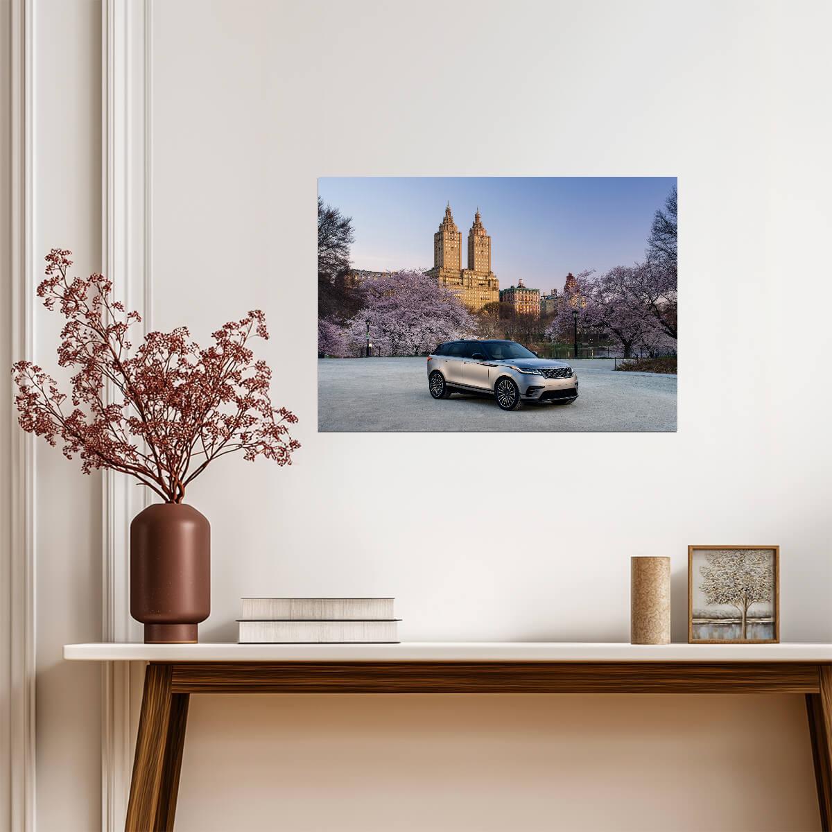 Land Rover Range Rover Velar | Luxury SUV Poster | New York City Central Park Spring - Cars Poster