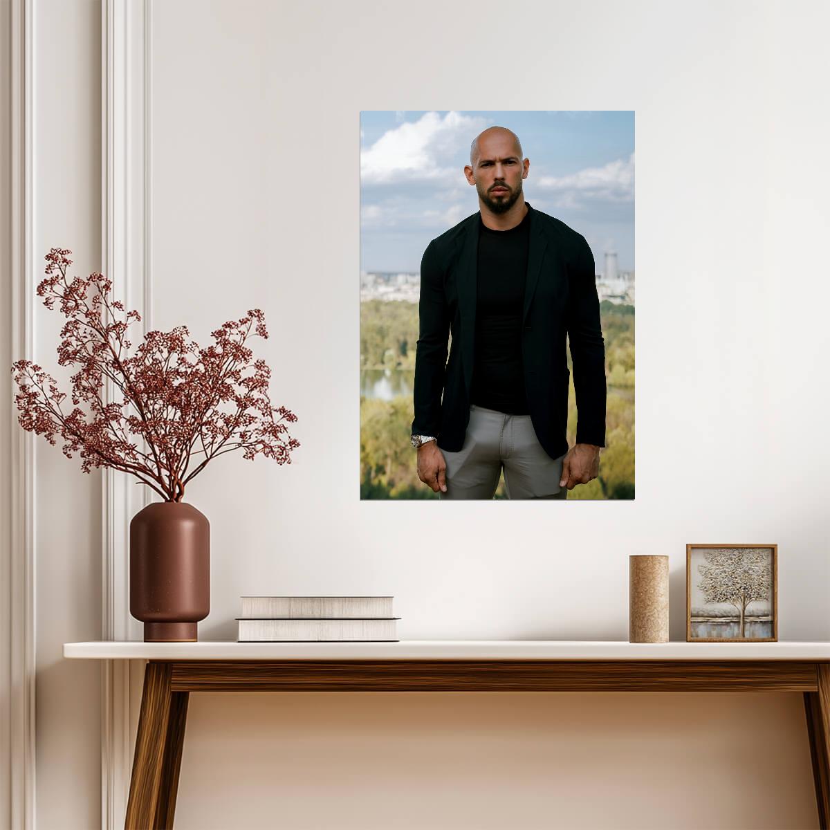 Andrew Tate Portrait | Modern Celebrity Poster | Motivational Wall Art - Celebrities Poster