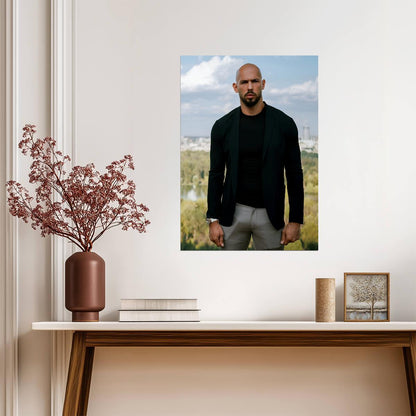 Andrew Tate Portrait | Modern Celebrity Poster | Motivational Wall Art - Celebrities Poster