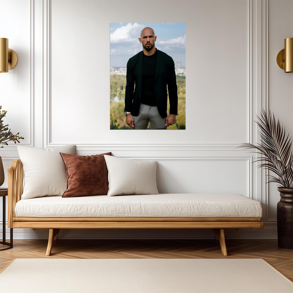 Andrew Tate Portrait | Modern Celebrity Poster | Motivational Wall Art - Celebrities Poster