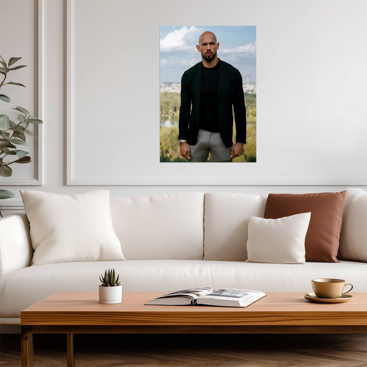 Andrew Tate Portrait | Modern Celebrity Poster | Motivational Wall Art - Celebrities Poster