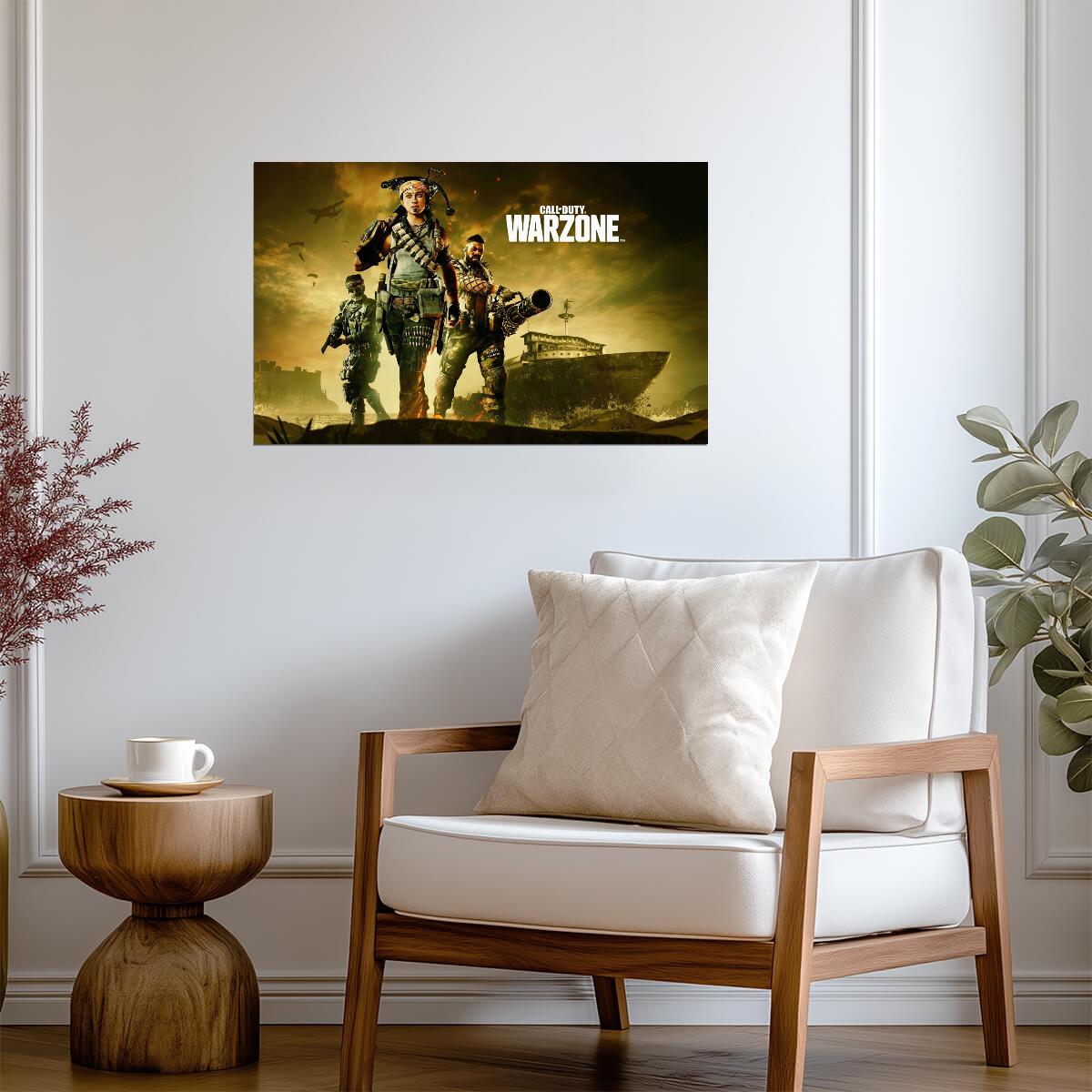 Call of Duty Warzone Trio Operators | Battle Royale Promo Art Poster | FPS Gamer Wall Decor - Video Games Poster
