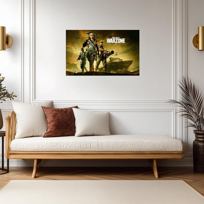 Call of Duty Warzone Trio Operators | Battle Royale Promo Art Poster | FPS Gamer Wall Decor - Video Games Poster