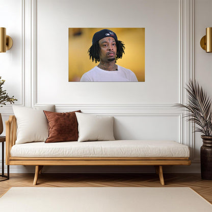 21 Savage Close Up Portrait | Music Star Poster | Hip Hop Wall Art - Music Poster