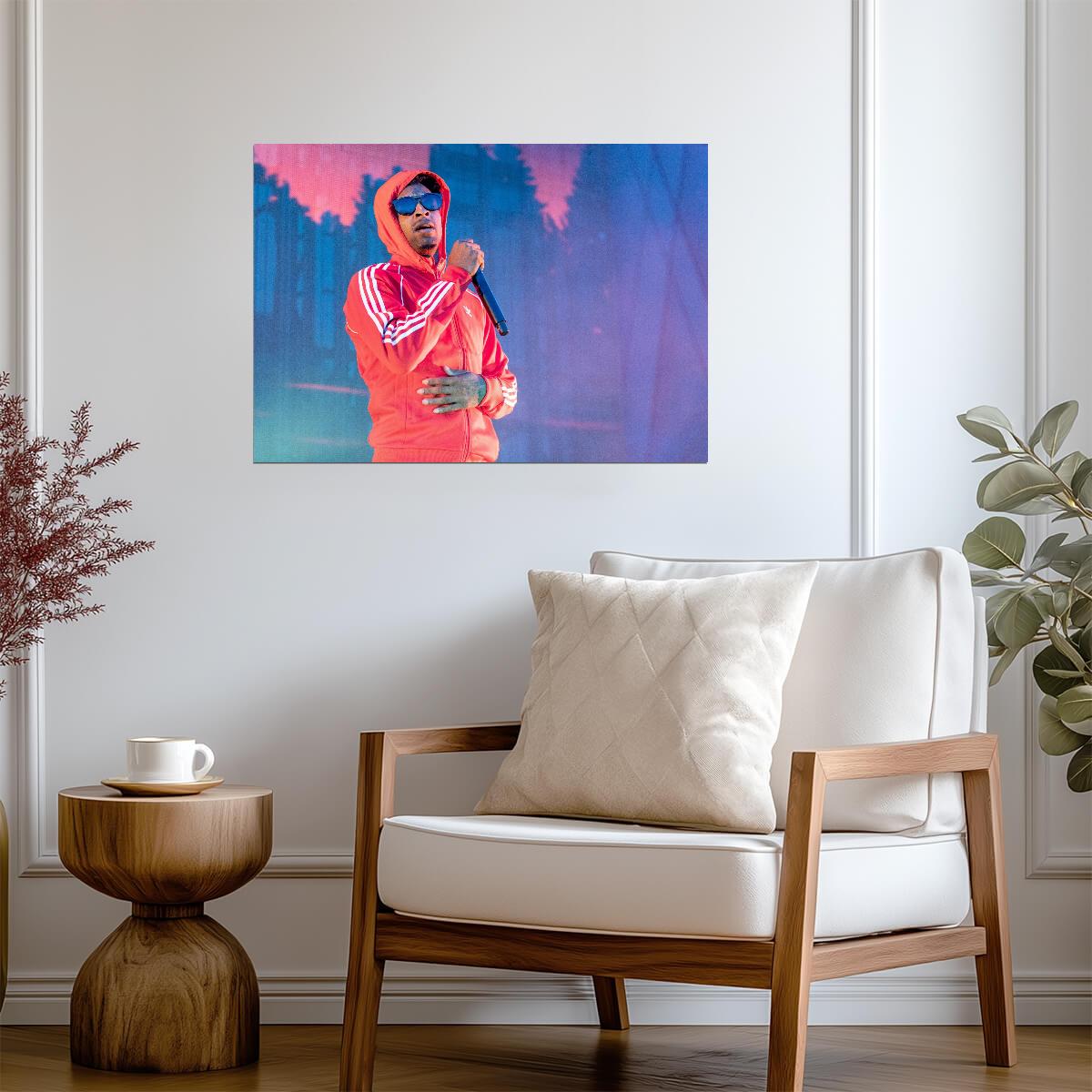21 Savage Live on Stage | Concert Music Poster | Hip Hop Performance Art - Music Poster