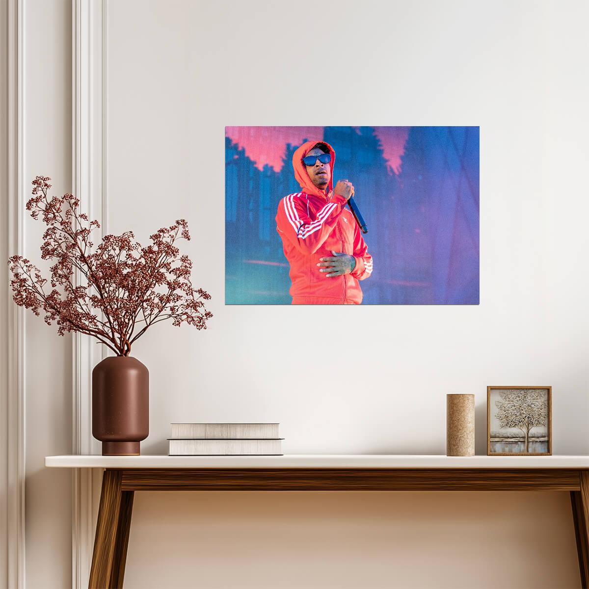 21 Savage Live on Stage | Concert Music Poster | Hip Hop Performance Art - Music Poster